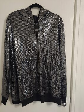 torrid Silver Shiny Hoodie 5x